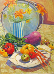 "Harvest," acrylic on paper, 30" X 22," 2012