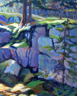 Ledges, Acadia, , acrylic on canvas, 2007