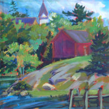 The River at Waldoboro, acrylic on canvas. 2007